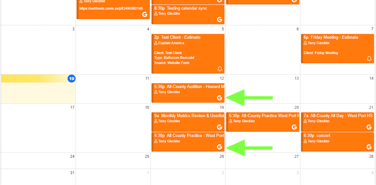 How to View Synced Calendars
